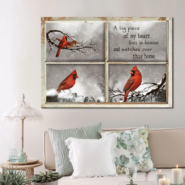 Piece Of My Heart Cardinal Bird Poster - Spreadstores