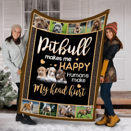Pitbull Lovers Dog Fleece Blanket, Gift For Dog Lover - Spreadstores