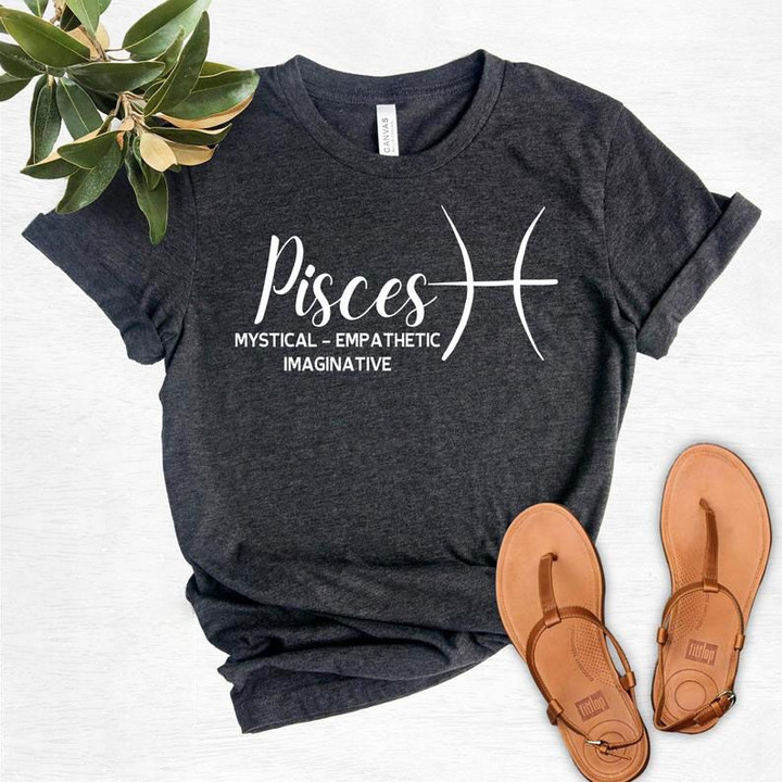 Pisces Shirt, Pisces Zodiac Sign, Astrology Birthday Shirt, Pisces Gifts For Her V2 Unisex T-Shirt - Spreadstores
