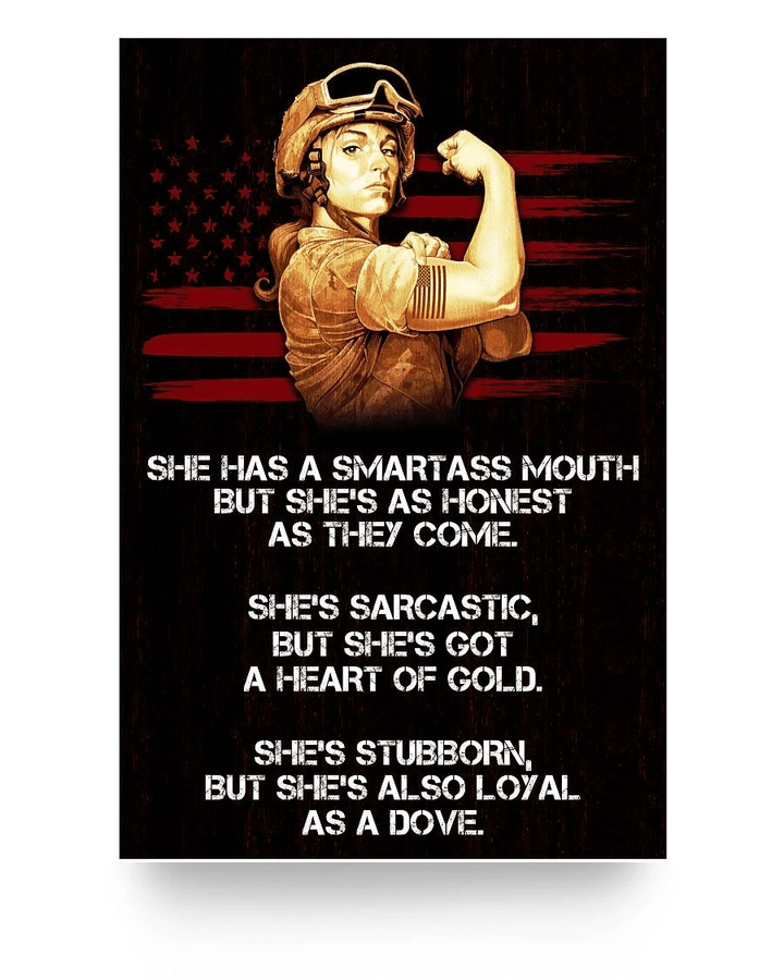 She Has A Smartass Mouth But She's As Honest At They Come 24x36 Poster - Spreadstores