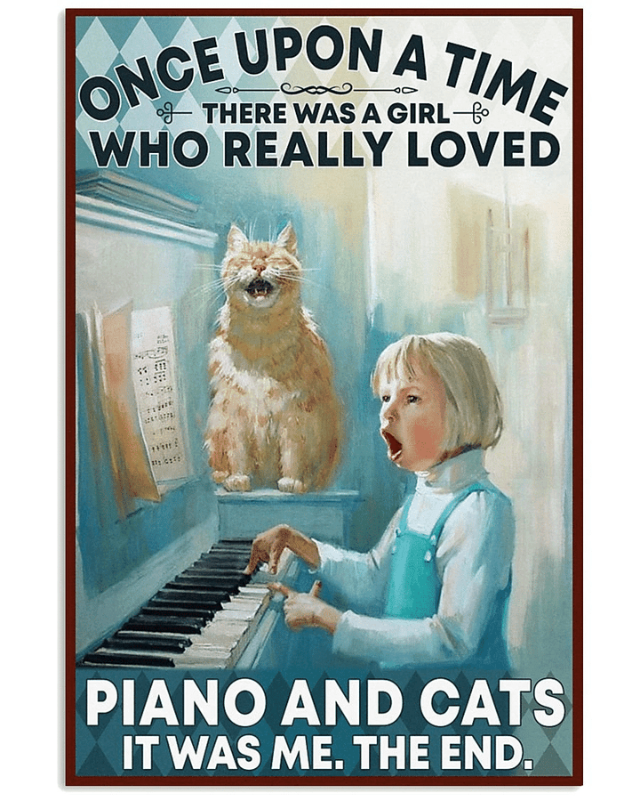Piano Girl Canvas Piano Once Upon A Time, There Was A Girl Who Really Loved Matte Canvas - Spreadstores