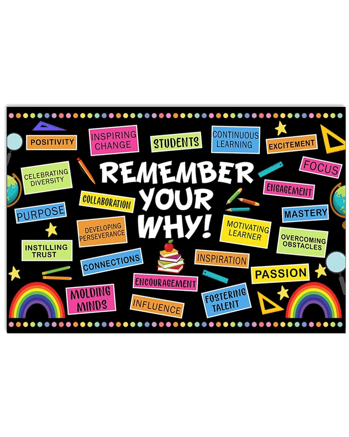 Teacher Canvas - Remember Your Why Matte Canvas - Spreadstores