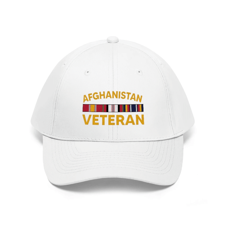 Veteran Hat, Gift For Veteran, Gift For Dad, Afghanistan Veteran Unisex Twill Hat - Spreadstores