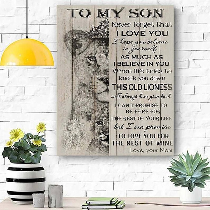 To My Son Never Forget That I Love You Matte Canvas - Spreadstores