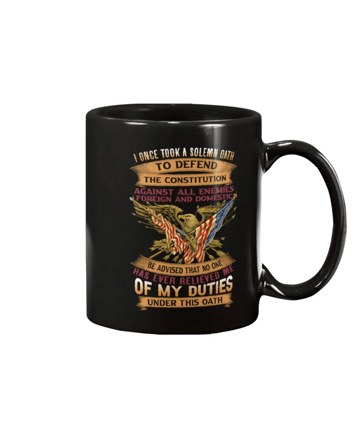 Veteran Mug, I Once Took A Solemn Oath To Defend The Constitution Mug - Spreadstores