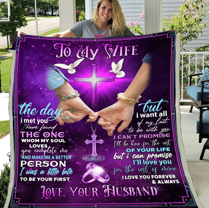 To My Wife Blanket, Anniversary Gift For Her, The Day I Met You Christian Fleece Blanket - Spreadstores
