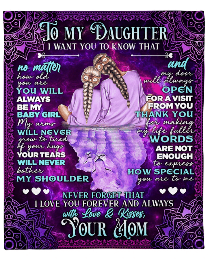 To My Daughter Blanket I Want You To Know That No Matter How Old You Are Fleece Blanket, Gift From Mom To Daughter - Spreadstores