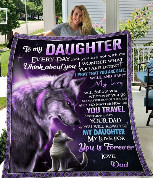 To My Daughter Every Day That You Are Not With Me I Think About You Fleece Blanket - Spreadstores