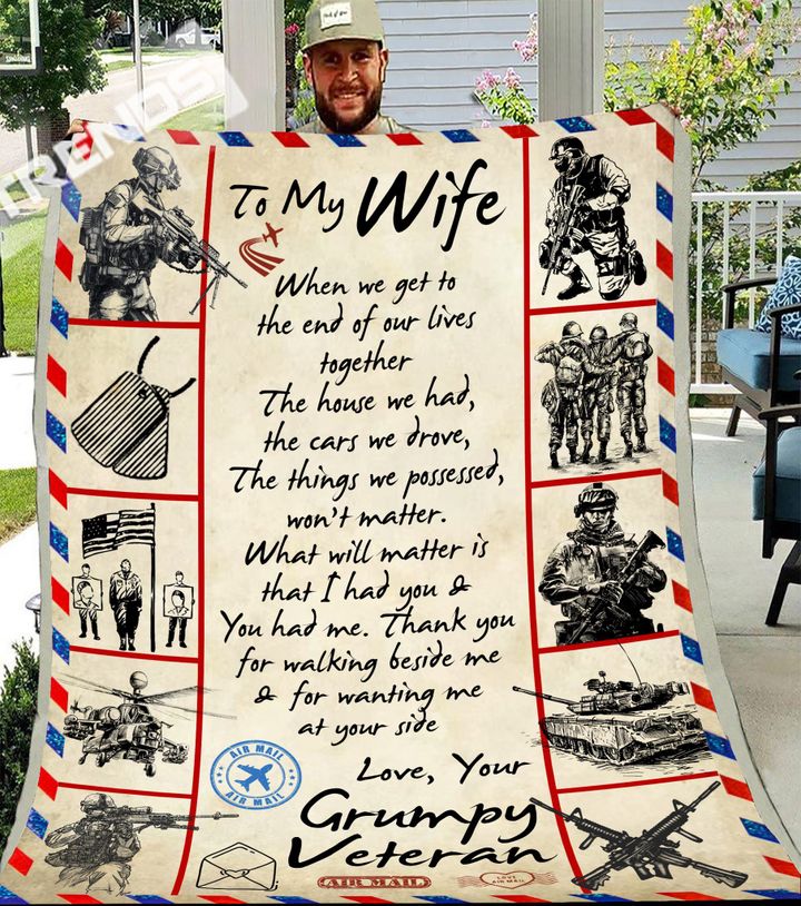 To My Wife When We Get To The End Of Our Lives Together Fleece Blanket - Spreadstores