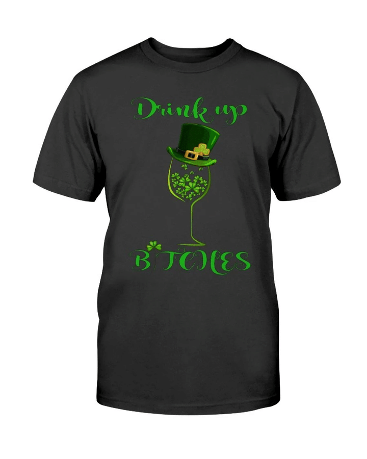 Wine St. Patrick's Day Drink Up T-Shirt - Spreadstores