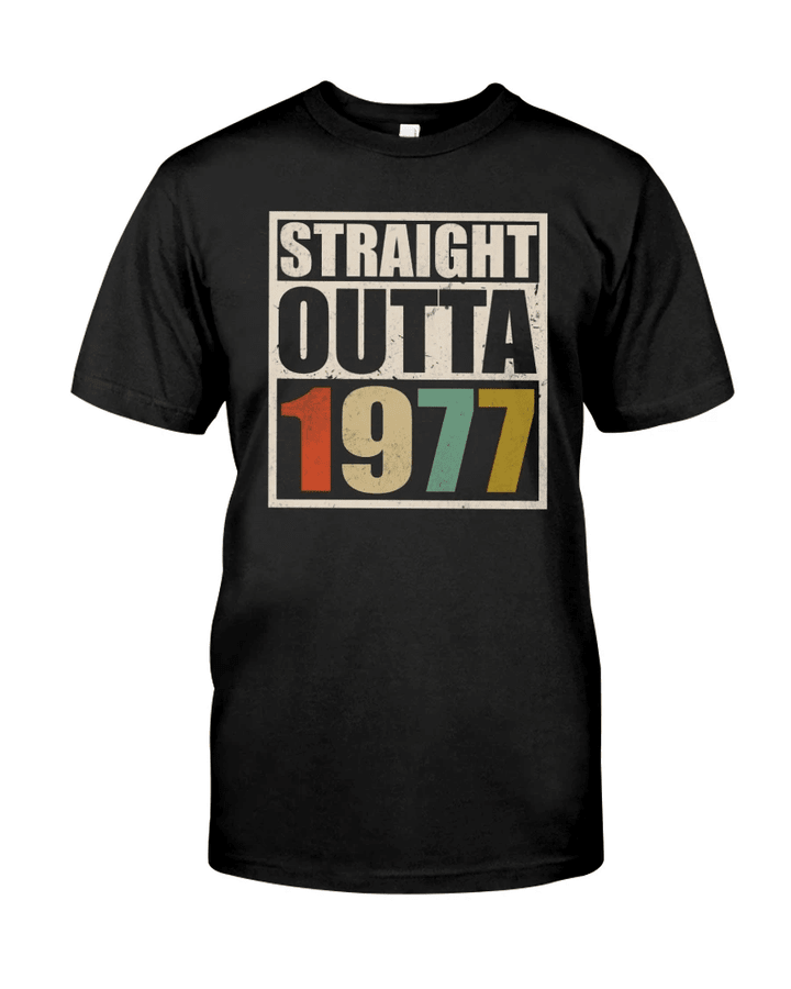 Vintage 1977 Shirt, 1977 Birthday Shirt, Straight Outta 1977 Unisex T-Shirt KM0405 - Spreadstores
