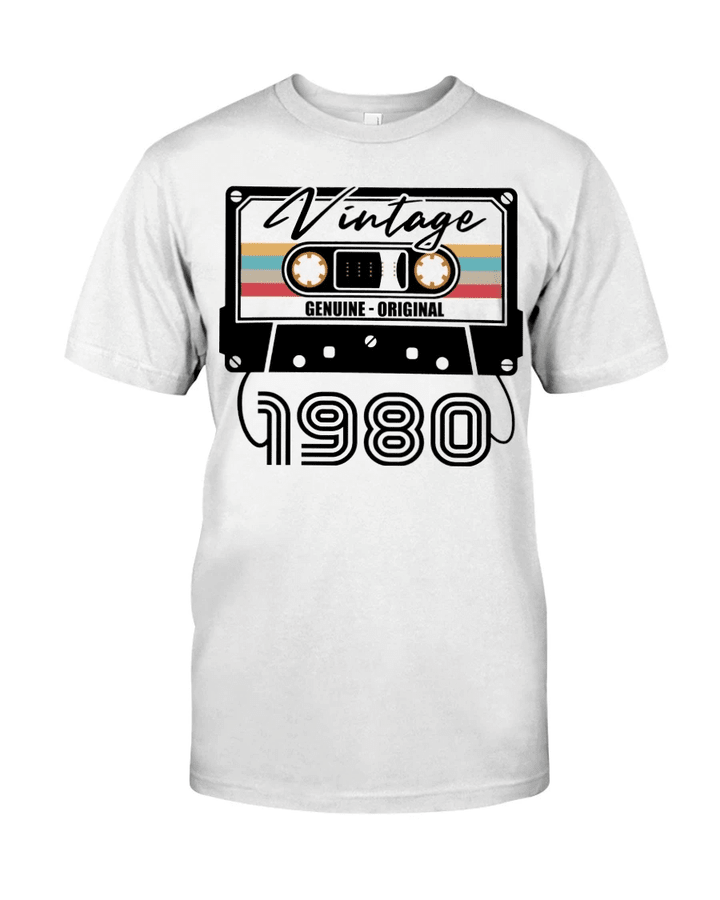 Vintage 1980 V2, 41st Birthday Gifts For Him For Her, Birthday Unisex T-Shirt KM0704 - Spreadstores