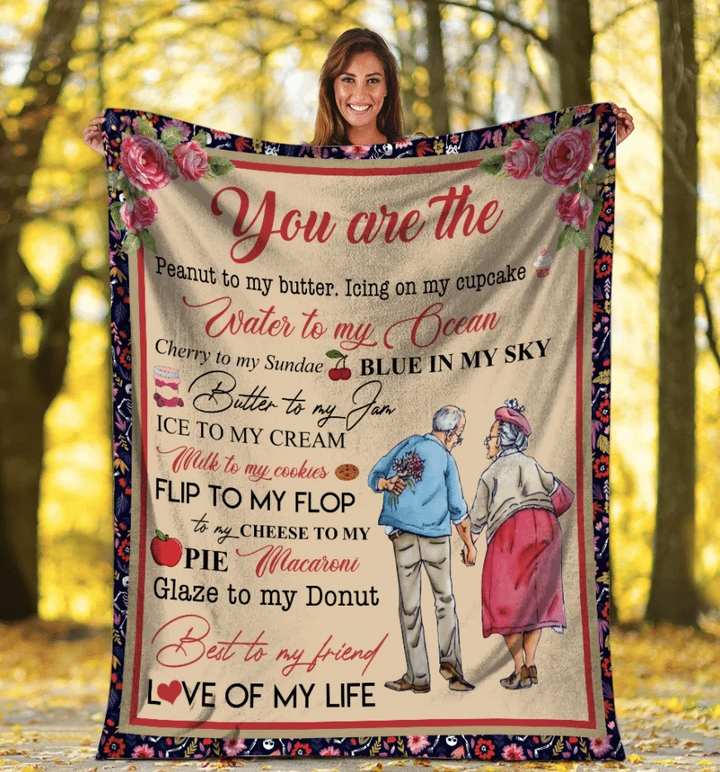 You Are The Peanut To My Butter Icing On My Cupcake Water To My Ocean, Gift For Husband Wife, Wedding Fleece Blanket - Spreadstores