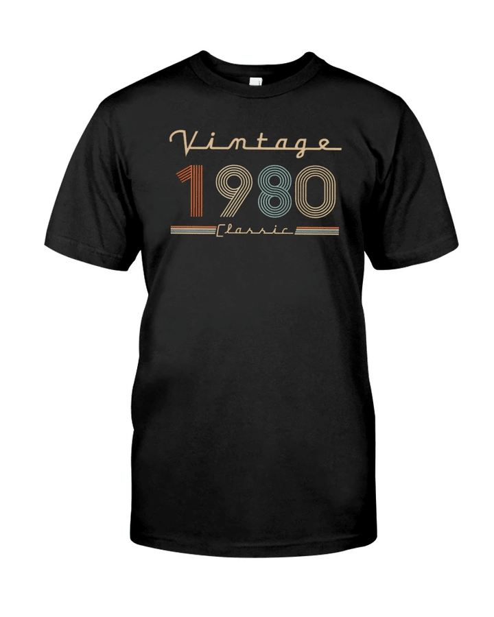 Vintage 1980 Classic, 41st Birthday Gifts For Him For Her, Birthday Unisex T-Shirt KM0704 - Spreadstores
