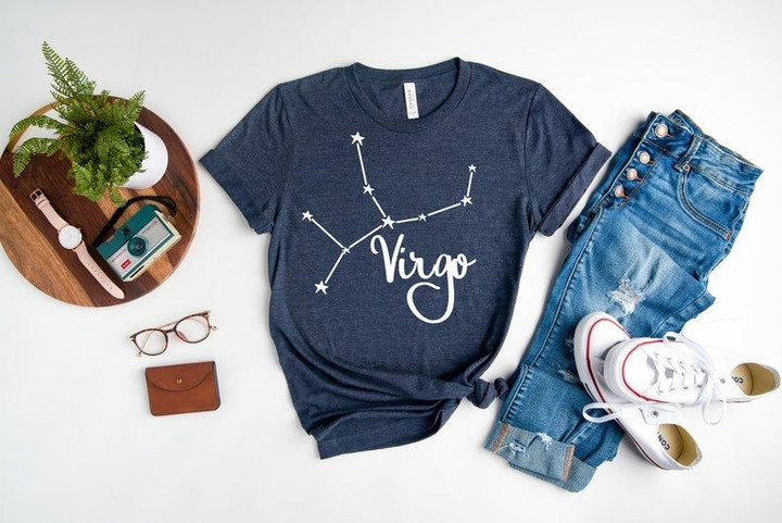 Virgo Shirt, Zodiac Sign Shirt, Birthday Shirt, Birthday Gift For Her V1 Unisex T-Shirt - Spreadstores