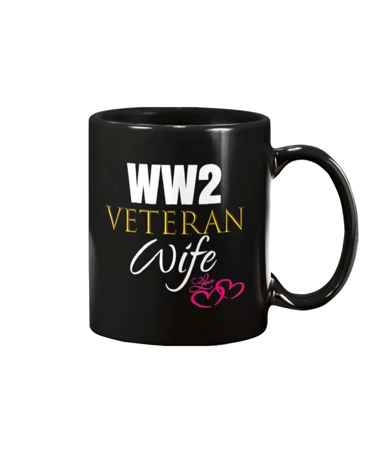 WWII Veteran Wife, Gift For Veteran Wife Mug - Spreadstores