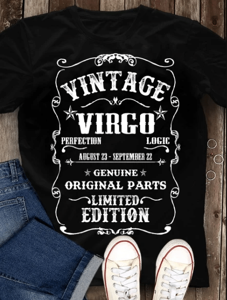 Vintage Virgo Zodiac Shirt, Virgo Birthday, Astrology Shirt, Birthday Gift For Her Unisex T-Shirt - Spreadstores