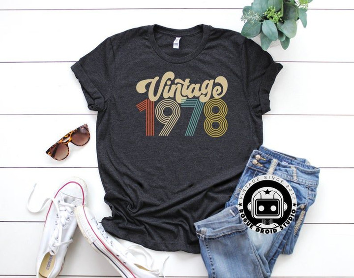 Vintage 1978 Birthday Gift Shirt, 43th Birthday Vintage Shirt, Gift For Her For Him Unisex T-Shirt KM0904 - Spreadstores