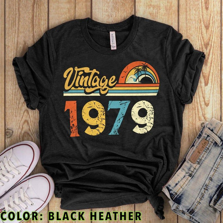 Vintage 1979 V2 Birthday Gift, Original Parts, Birthday Gifts For Him For Her Unisex T-Shirt KM0704 - Spreadstores