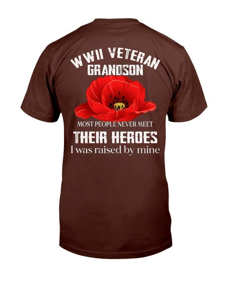 WWII Veteran Grandson Most People Never Meet Their Heroes T-Shirt - Spreadstores