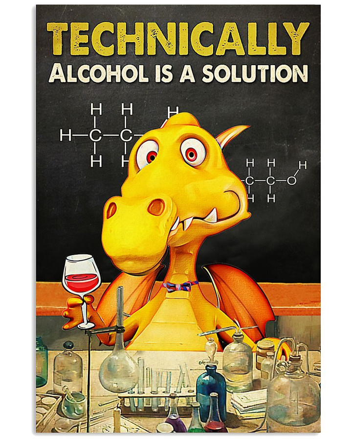 Wine Canvas Technically Alcohol Is A Solution Matte Canvas - Spreadstores