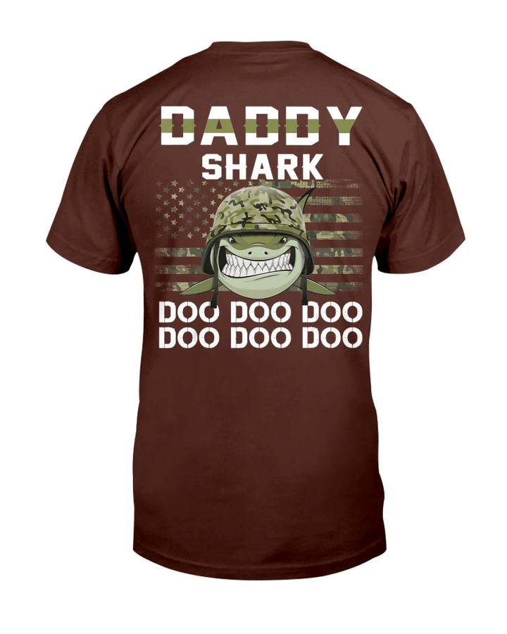 Veterans Shirt Daddy Shark Doo Doo Doo T-Shirt - Spreadstores
