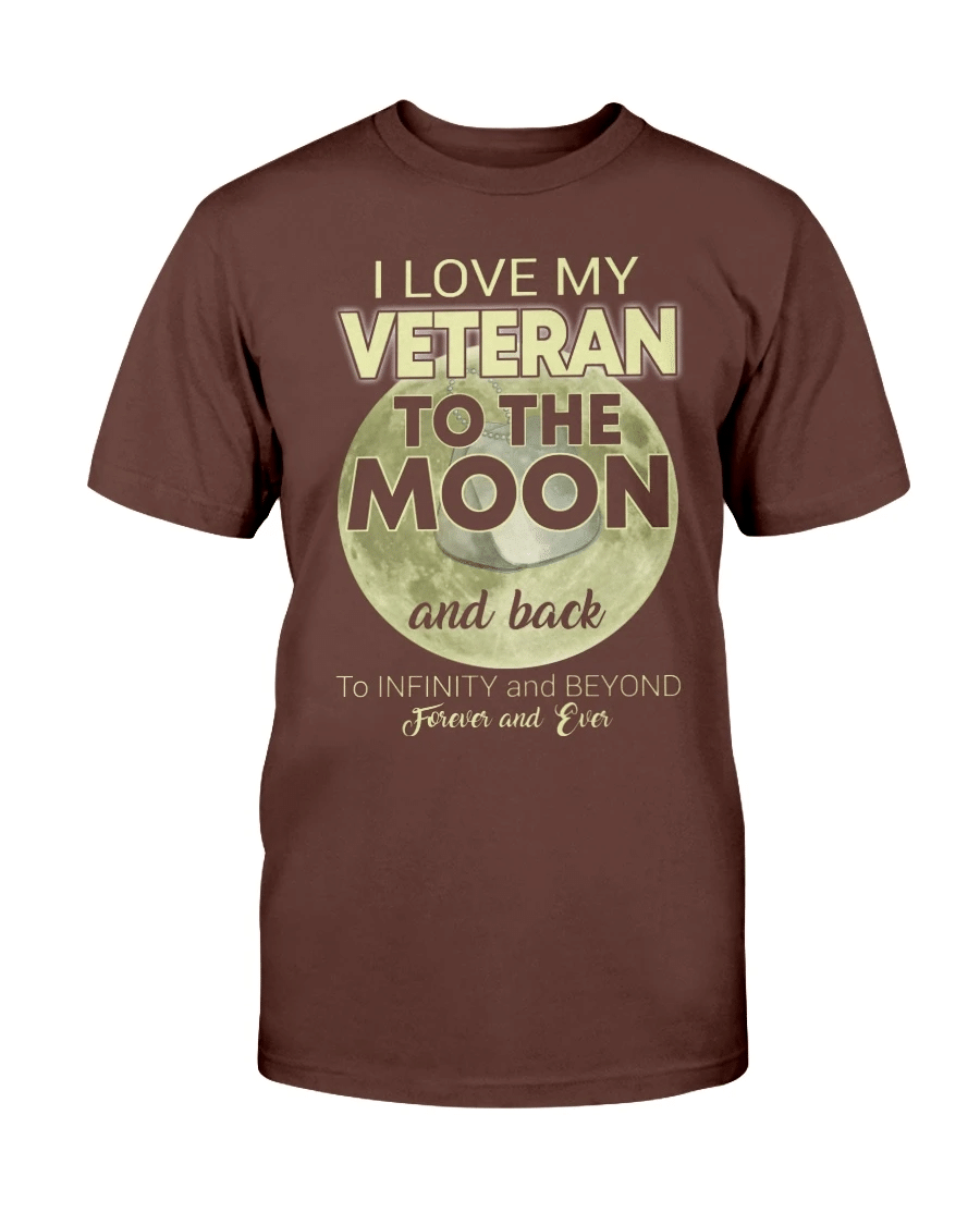 Veterans Shirt I Love My Veteran To The Moon And Back T-Shirt - Spreadstores