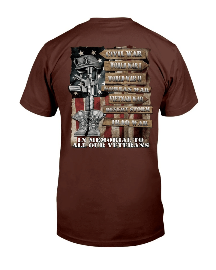 Veterans Shirt In Memorial To All Our Veterans T-Shirt - Spreadstores