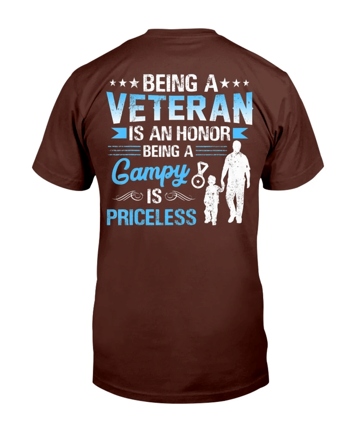 Veterans Shirt Being A Veteran Is An Honor Being A Gampy Is Priceless T-Shirt - Spreadstores