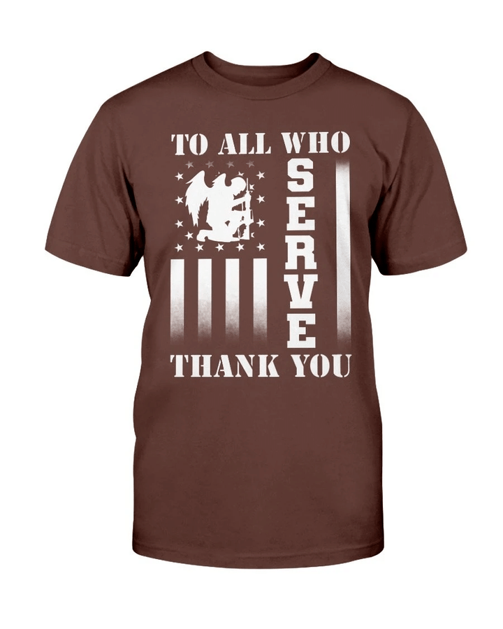 Veterans Shirt To All Who Serve Thank You T-Shirt - Spreadstores