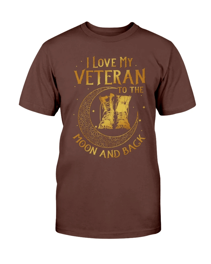 Veterans Shirt I Love My Veteran To The Moon And Back T-Shirt - Spreadstores