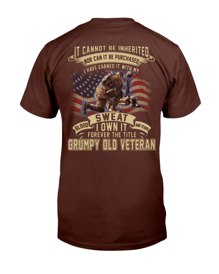 Veterans Shirt I Have Earned It With My Blood, Sweat I Own It Grumpy Old Veteran T-Shirt - Spreadstores