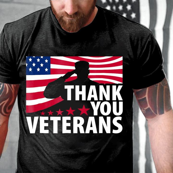 Veteran's Day - Thank You Veterans USA Flag T-Shirt - Spreadstores