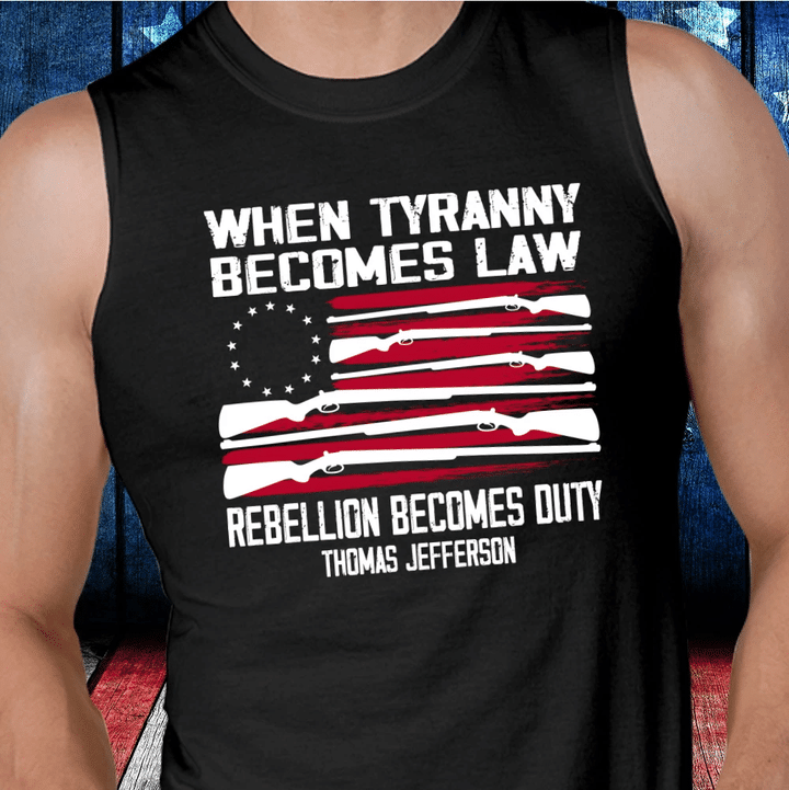 Veteran Tank, When Tyranny Becomes Law Rebellion Becomes Duty Tank - Spreadstores
