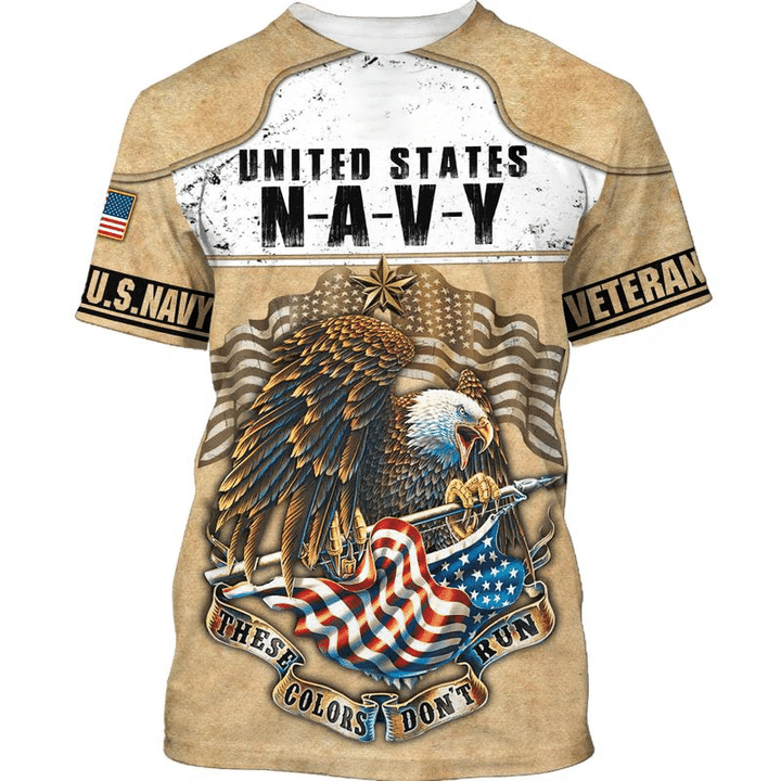 Veteran Shirt, Navy Veteran, U.S Navy Veteran, These Color Don't Run 3D Shirt All Over Printed Shirts - Spreadstores