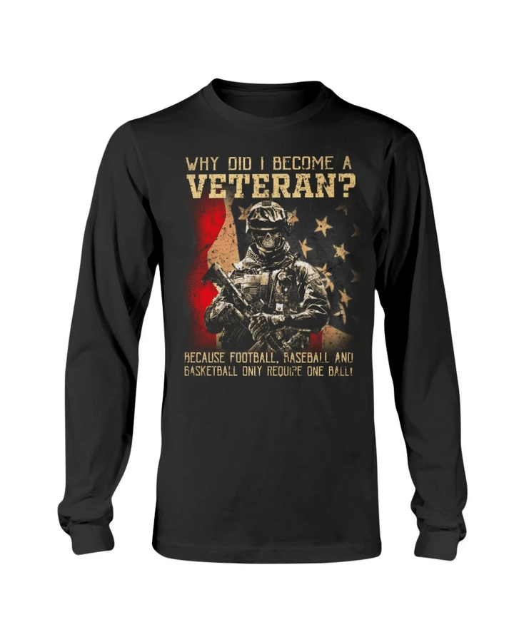 Veteran Shirt, Gift For Veteran, Why Did I Become A Veteran Long Sleeve - Spreadstores