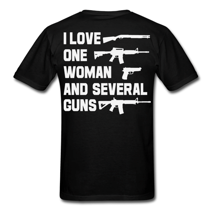 Veteran Shirt, Guns Shirt, I Love One Woman & Several Guns T-Shirt KM2906 - Spreadstores