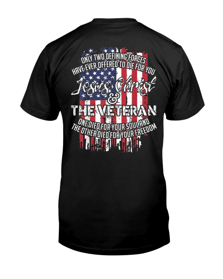 Veteran Shirt, Dad Shirt, Gifts For Dad, Jesus Christ And The Veteran T-Shirt KM0806 - Spreadstores