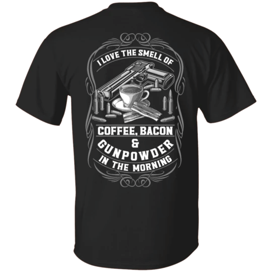Veteran Shirt, Dad Shirt, Gun Shirt, Coffee Bacon And Gunpowder T-Shirt KM1806 - Spreadstores