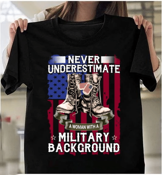 Veteran Shirt, Female Veteran, A Woman With A Military Background Unisex T-Shirt KM0106 - Spreadstores
