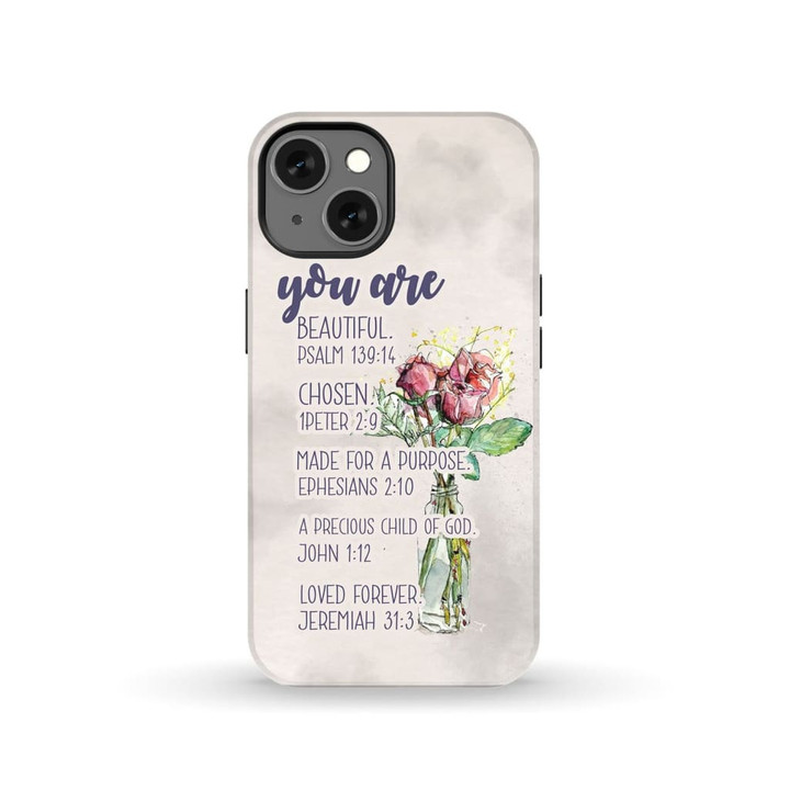 You are who god says you are Bible verse phone case - Tough case
