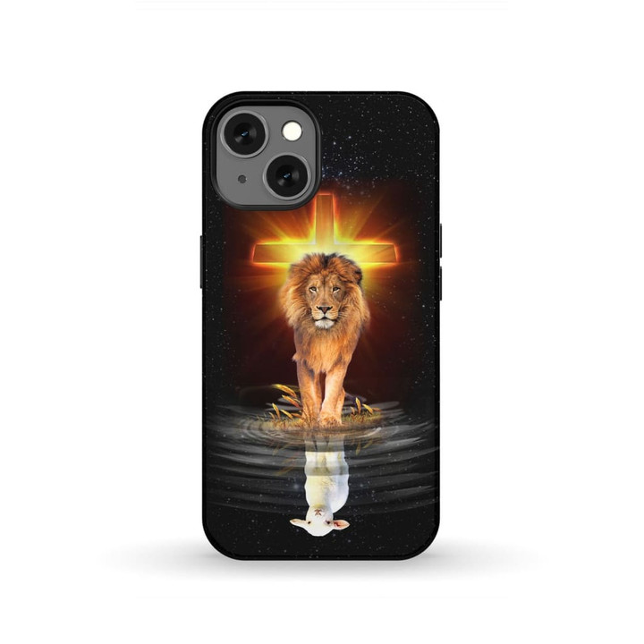 The Lion of Judah and the Lamb of God phone case