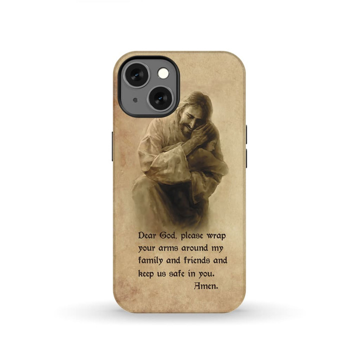 Jesus holding child a prayer quote phone case - Christian phone case
