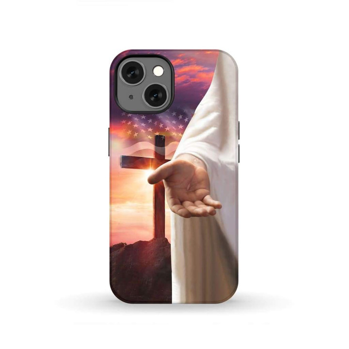 Jesus Outstretched Hands Saves phone case