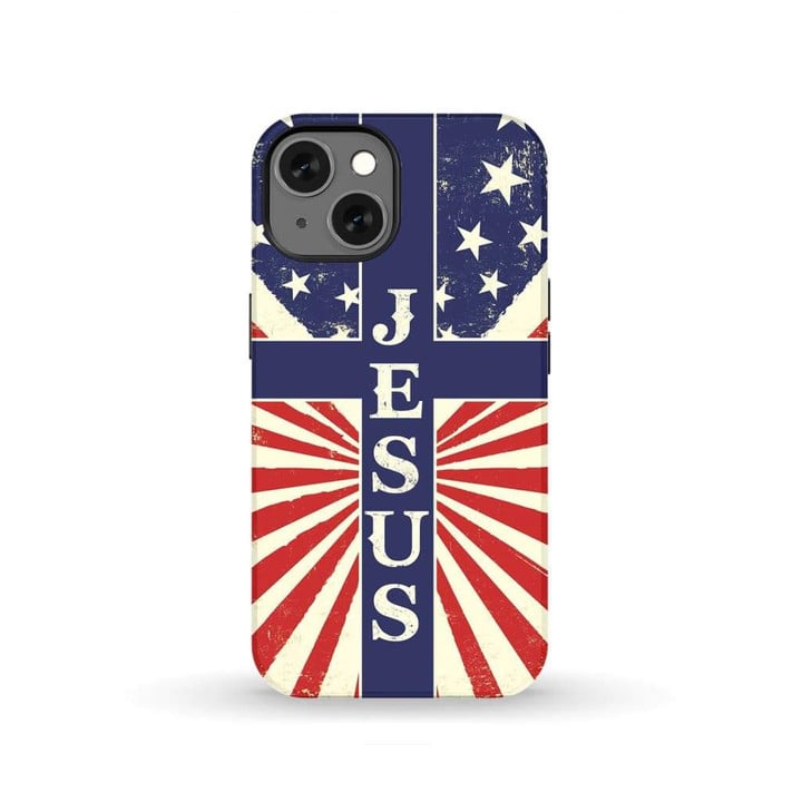 Jesus American Flag phone case