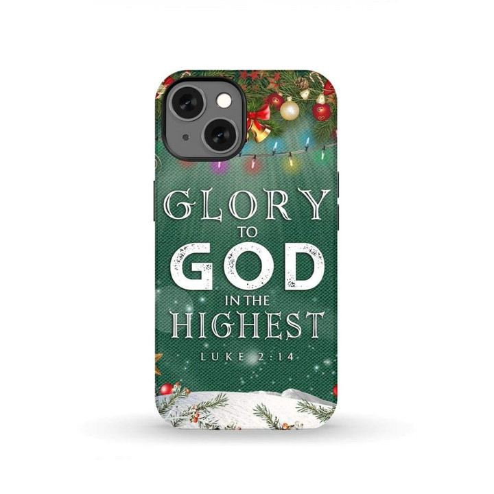 Glory to God in the highest Luke 2:14 Christmas phone case