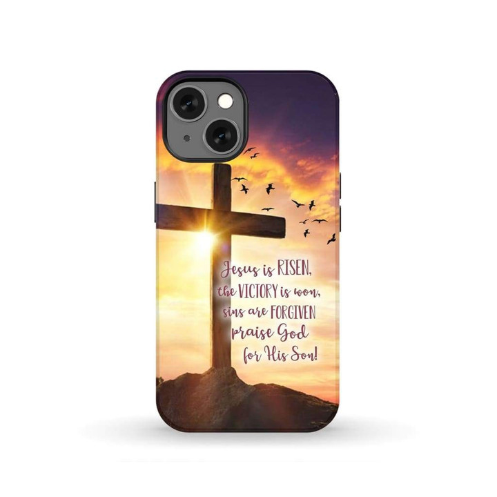 Jesus is Risen the Victory is won Christian phone case
