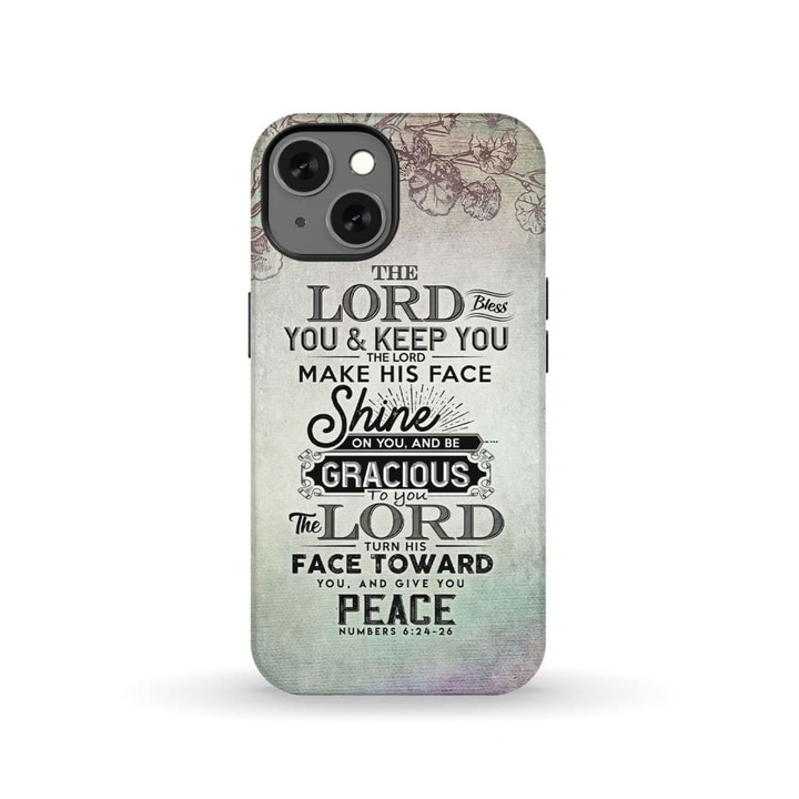 The Lord bless you and keep you Numbers 6:24-26 Bible verse phone case