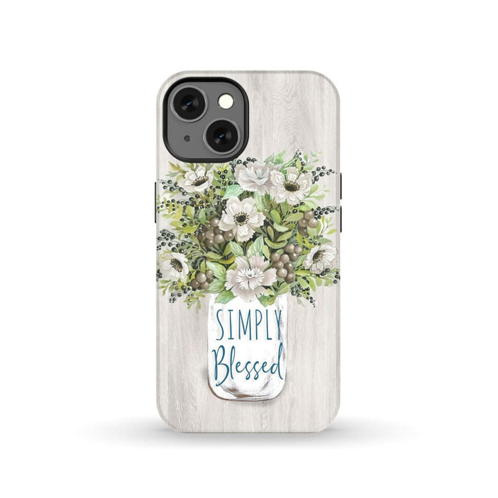 Simply blessed floral Christian phone case - tough case