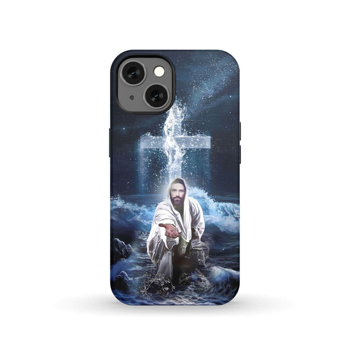 Jesus outstretched hands saves phone case - tough case